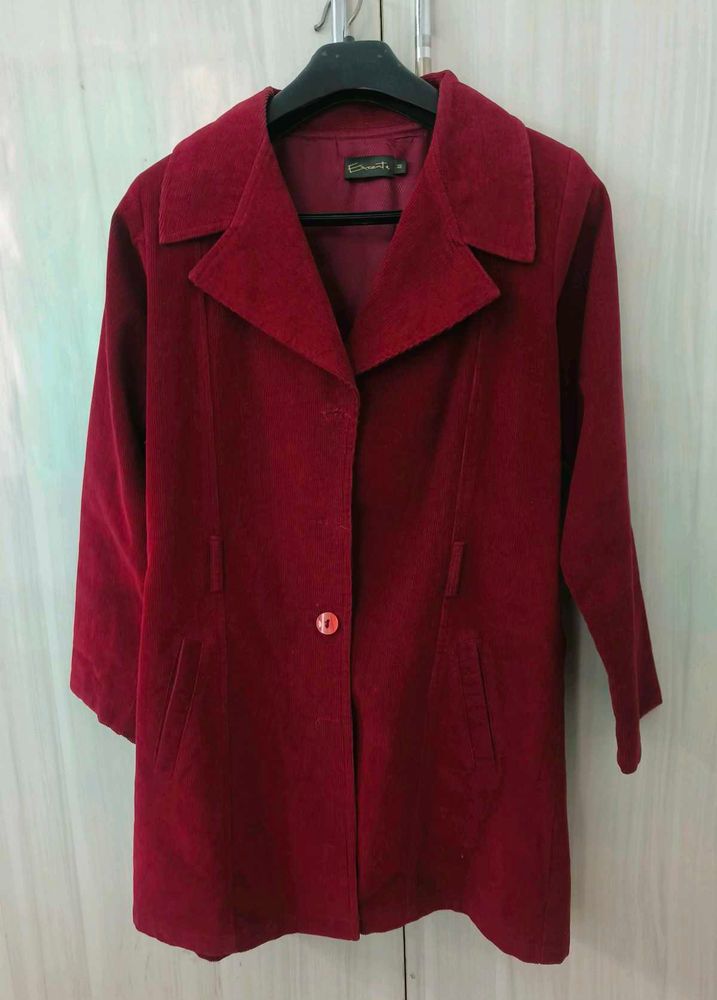 Classic Red Codroy Long Coat