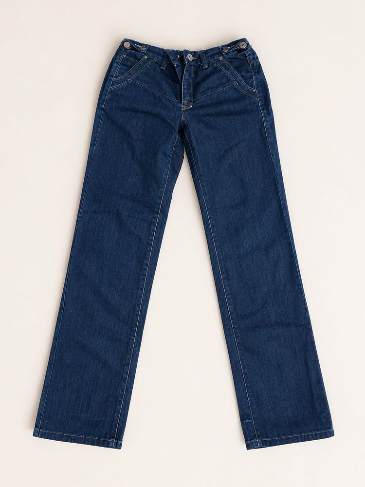 Classic Dark Wash Straight Leg Jeans