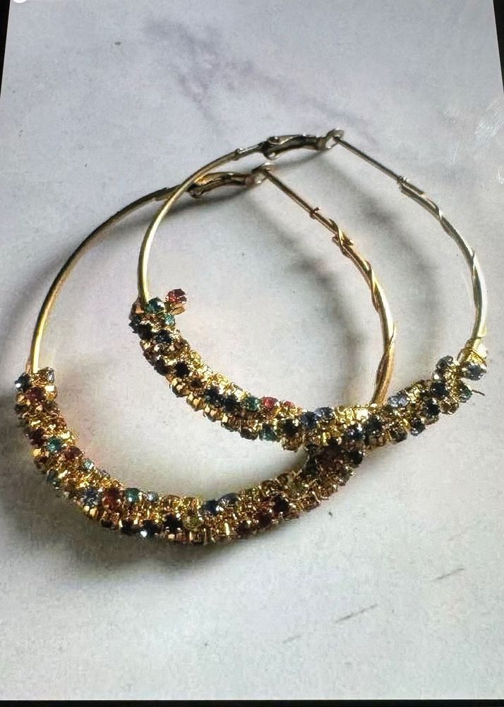 Sparkling Hoop Earrings