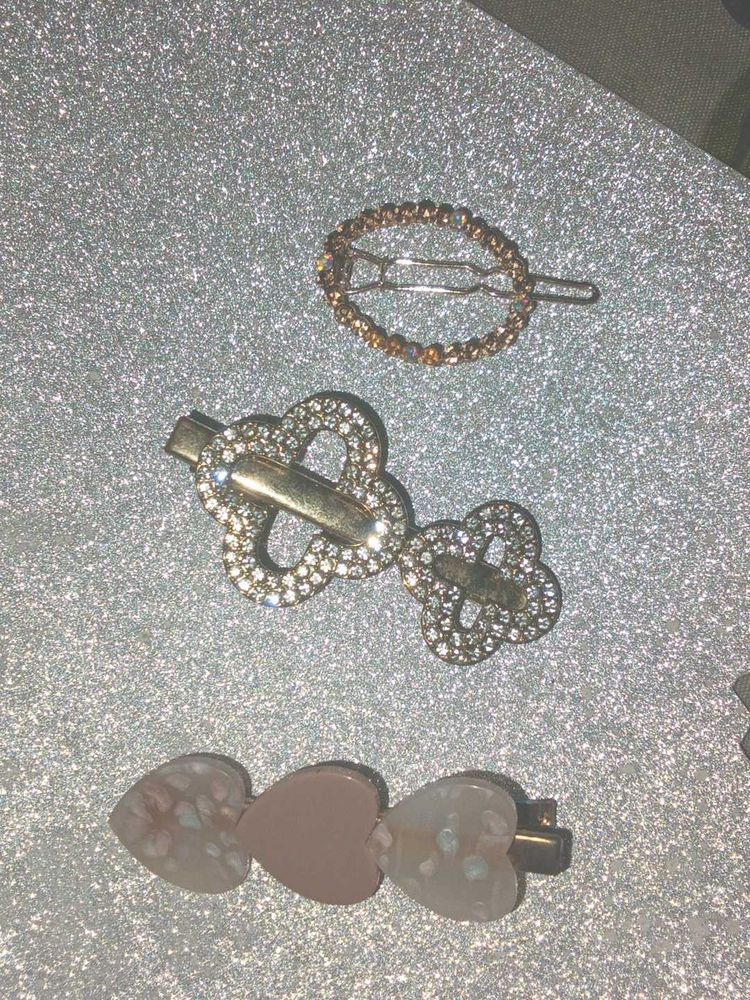 Sparkling 3 Hair Clips Set