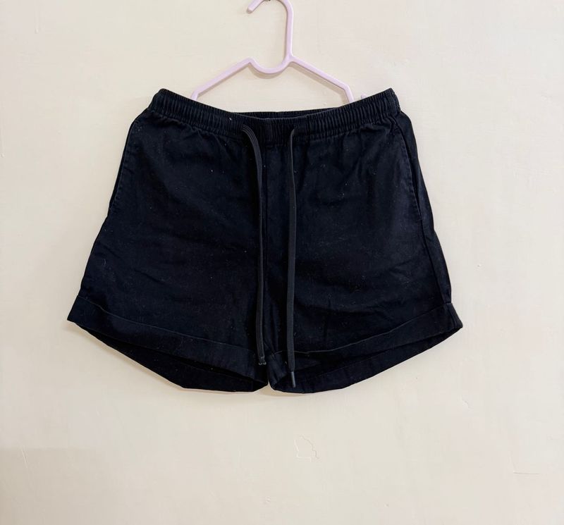 Black Drawstring Shorts