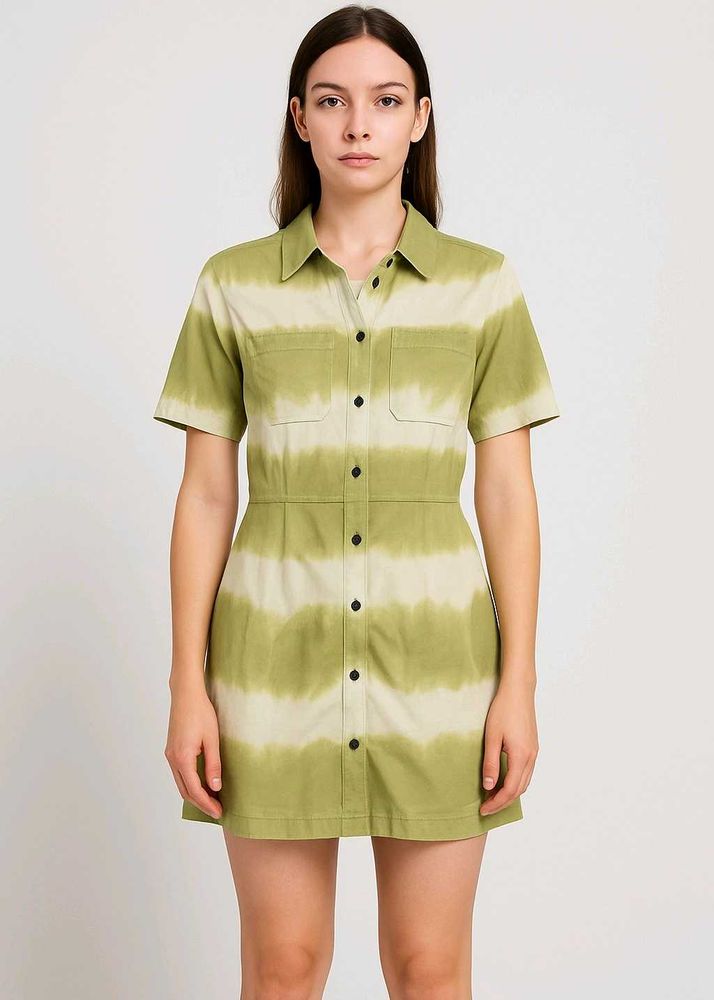 Tie-Dye Shirt Dress
