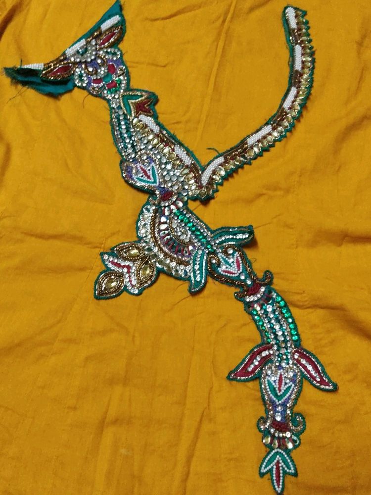 neck design stone work lace
