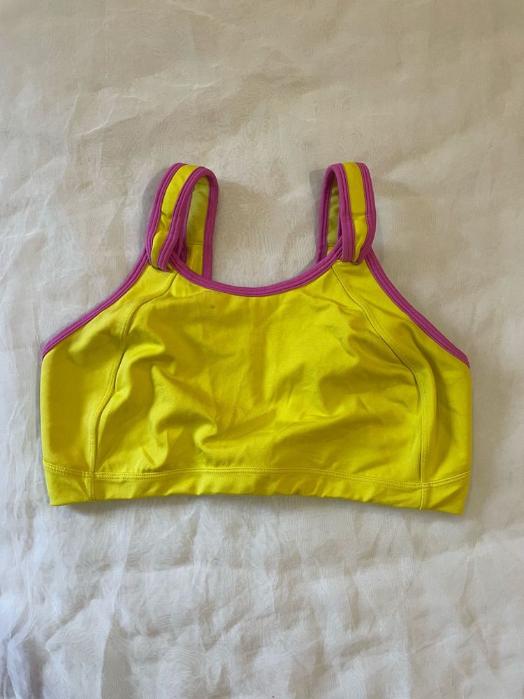 Vibrant Yellow Sports Bra