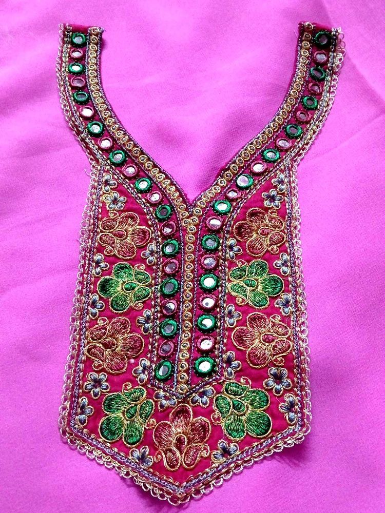 Embellished V-Neckline Patch