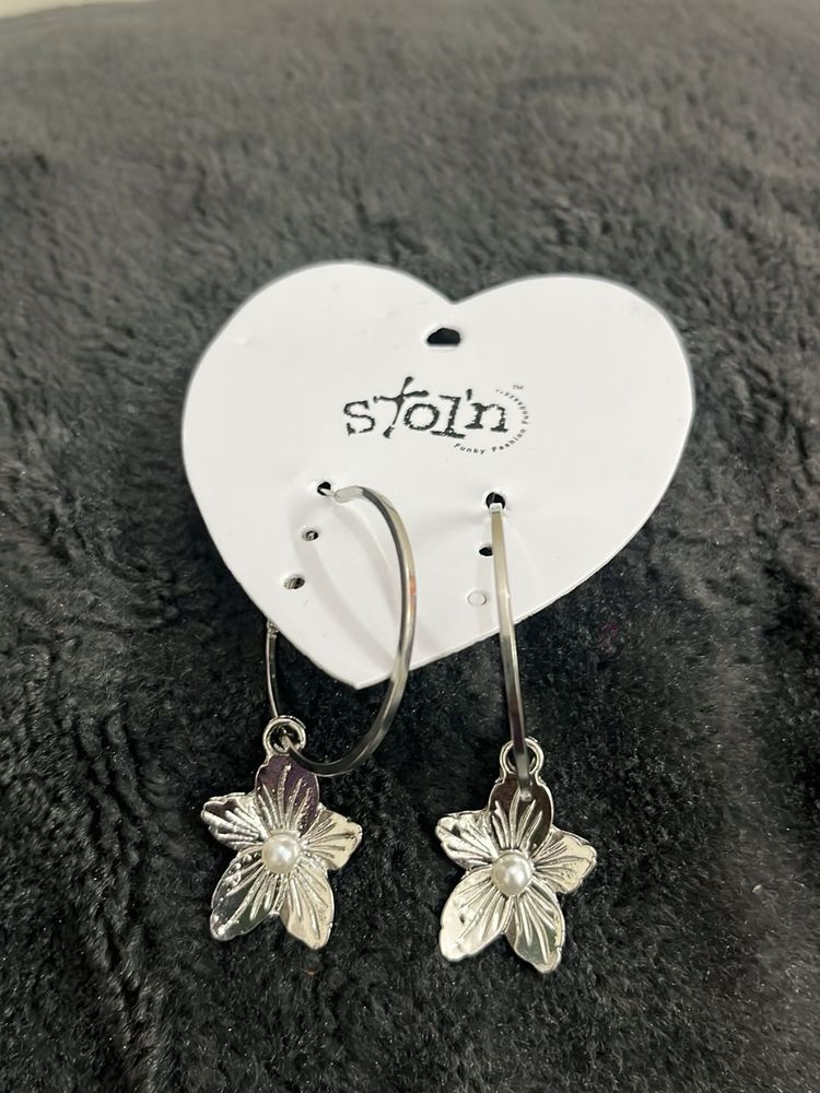 Cute Flower Hoop Earrings at 99 each