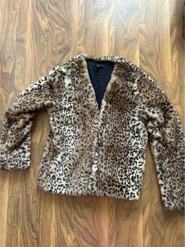 Next Leopard Print Faux Fur Jacket