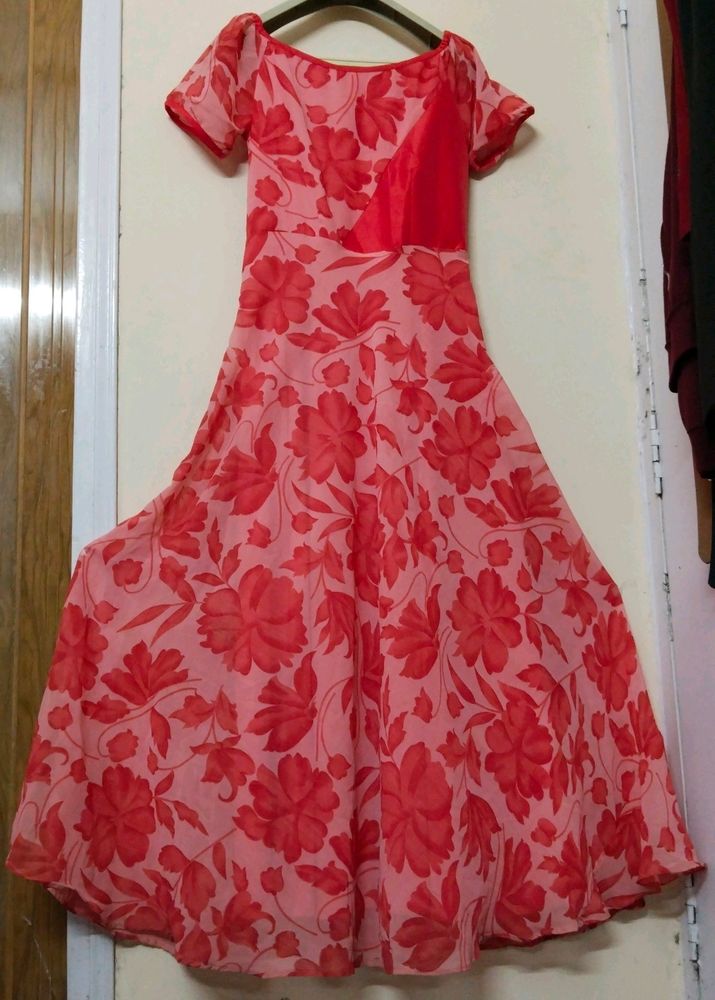 Red Flare Party Wear Dress ||