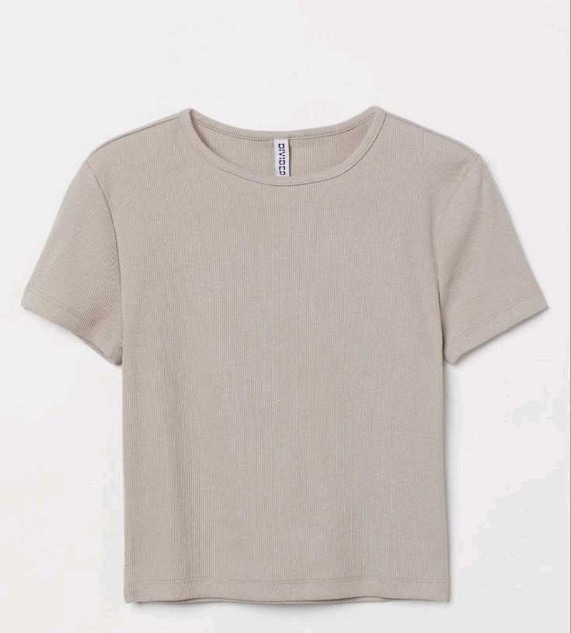 Beige crop t-shirt