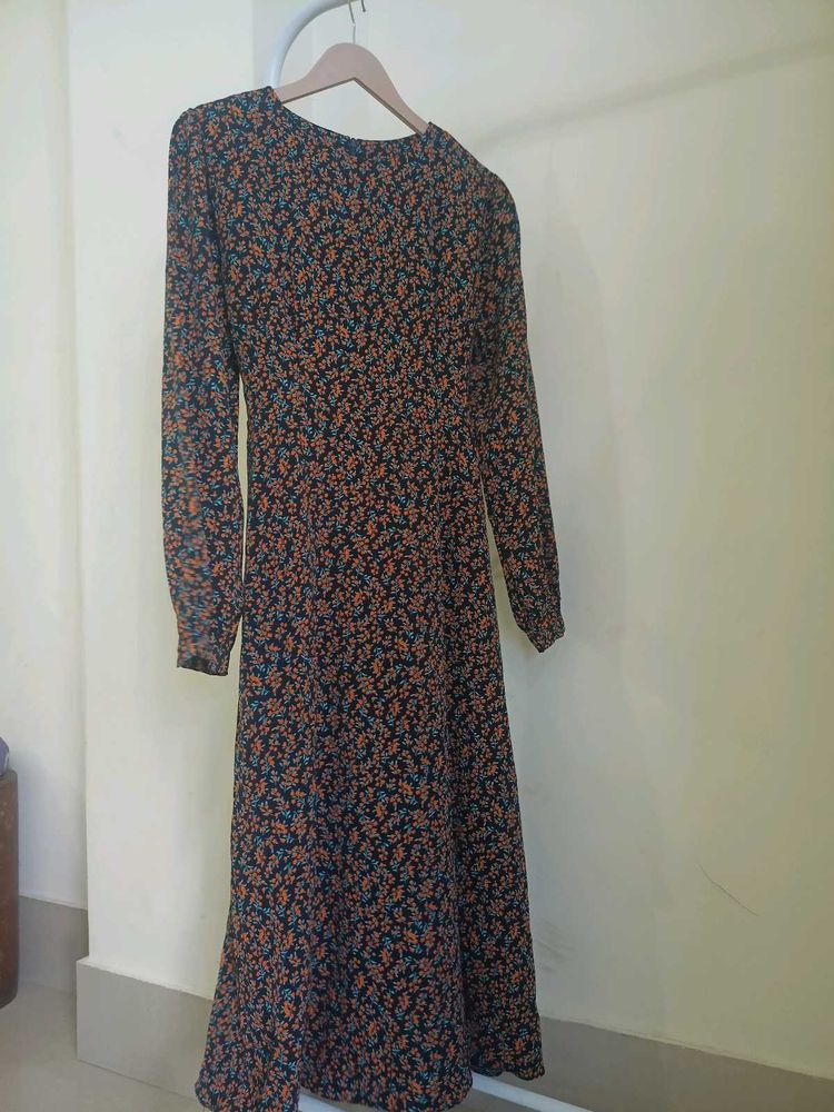 Chic Floral Print Midi Dress