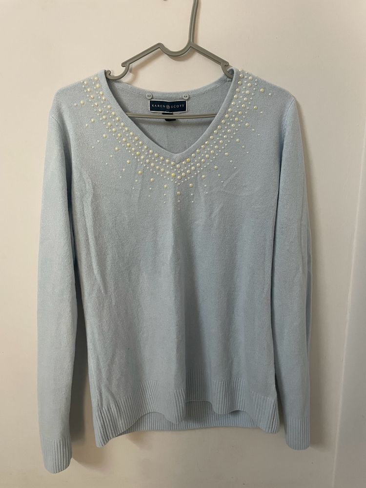 Blue Snow Sweater