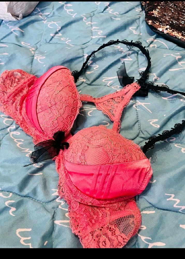 Pink Lace Bra