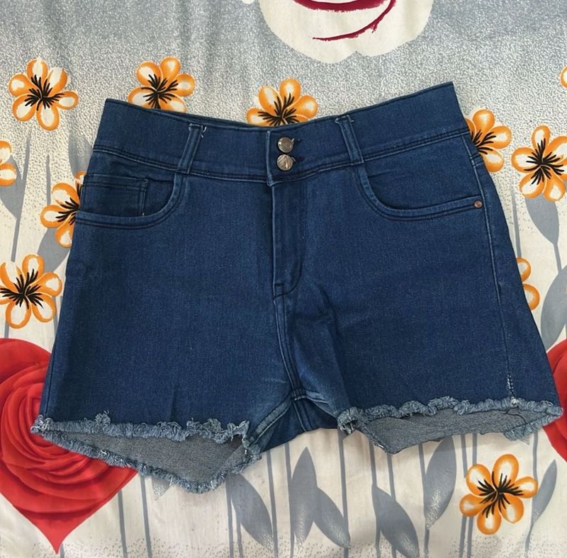 Blue Denim Shorts