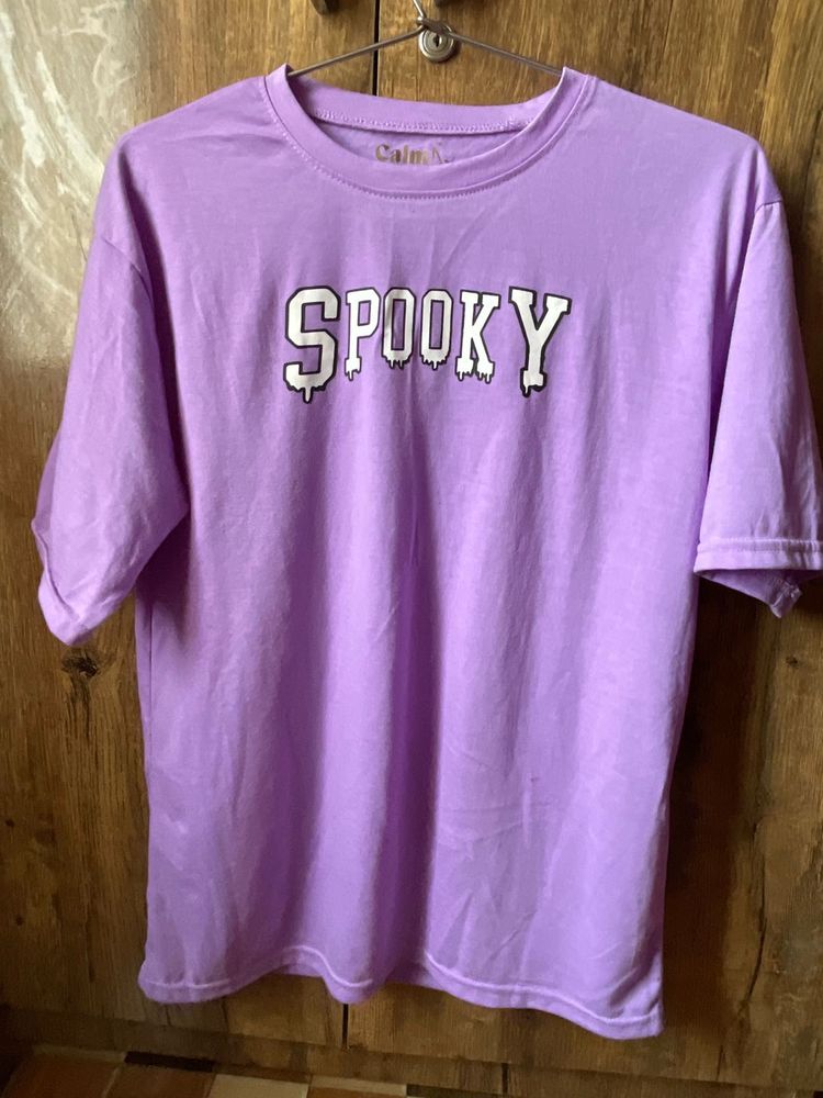 Purple "Spooky" Graphic T-Shirt