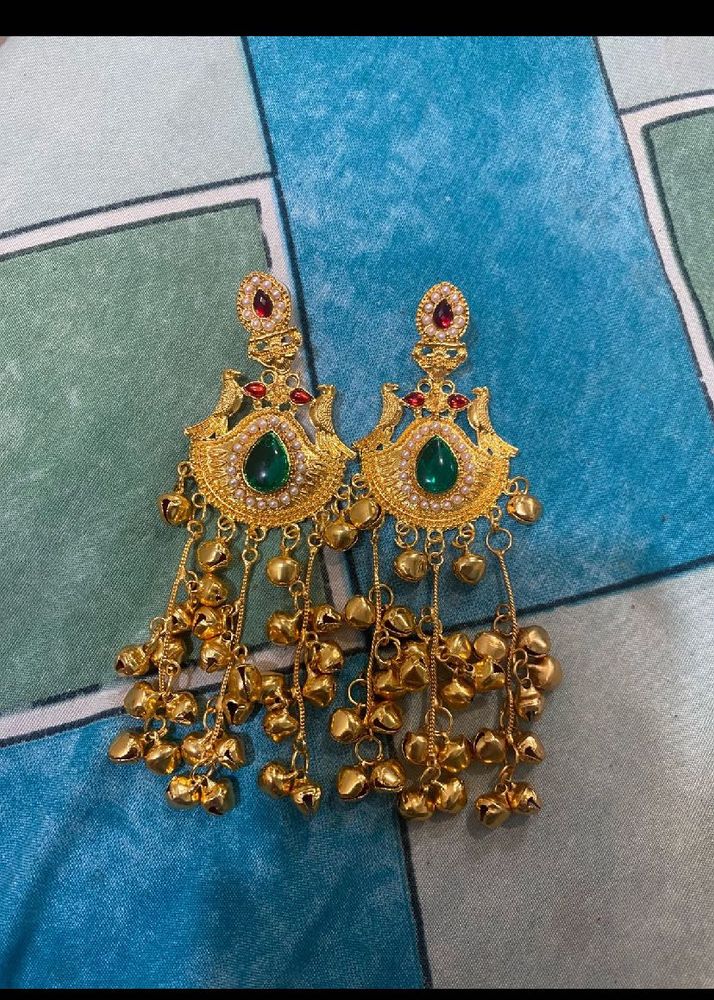 Gold-Tone Statement Chandelier Earrings