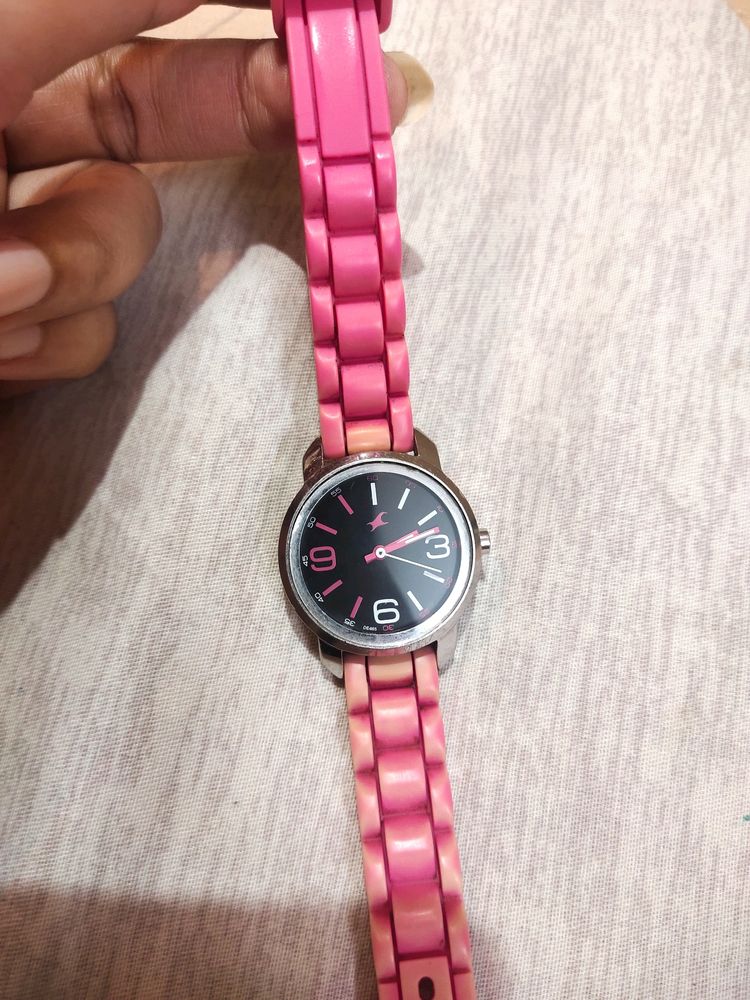 Pink Fastrack Watch