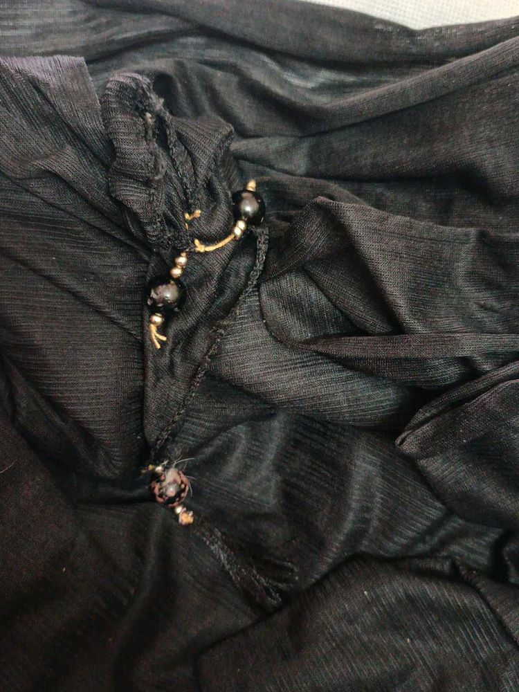 Elegant Black dupatta with tassels
