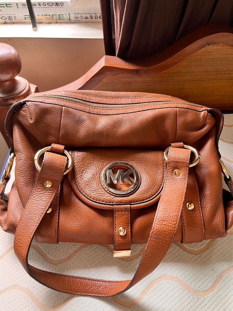 Michael Kors Brown Leather Handbag