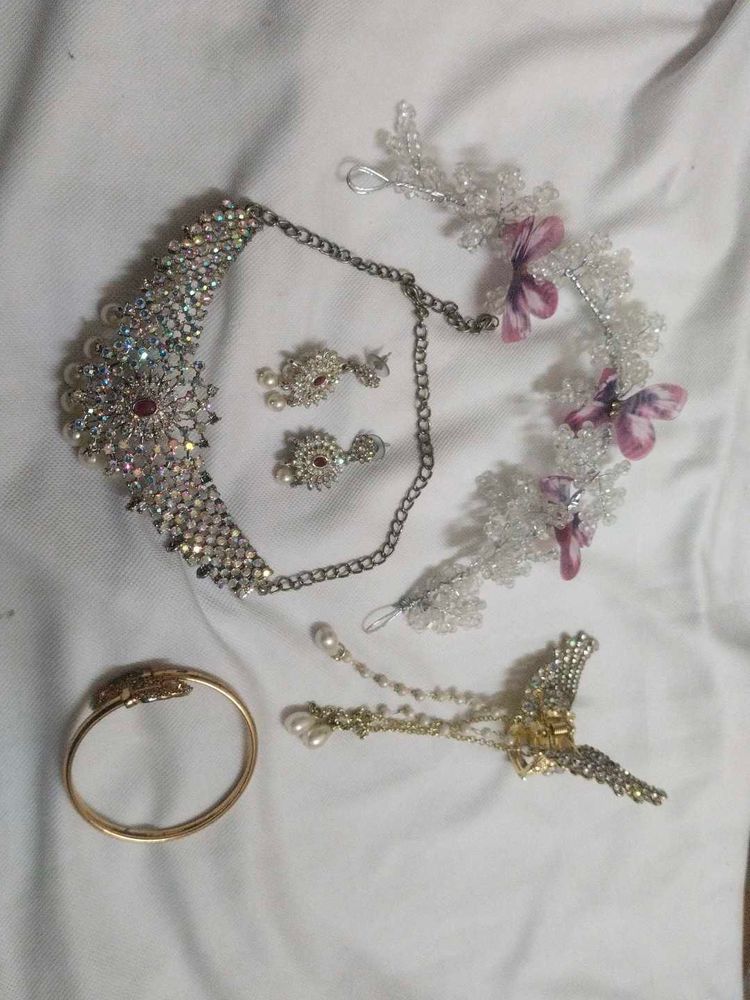 Sparkling Jewelry Set - Necklace, Earrings, More!