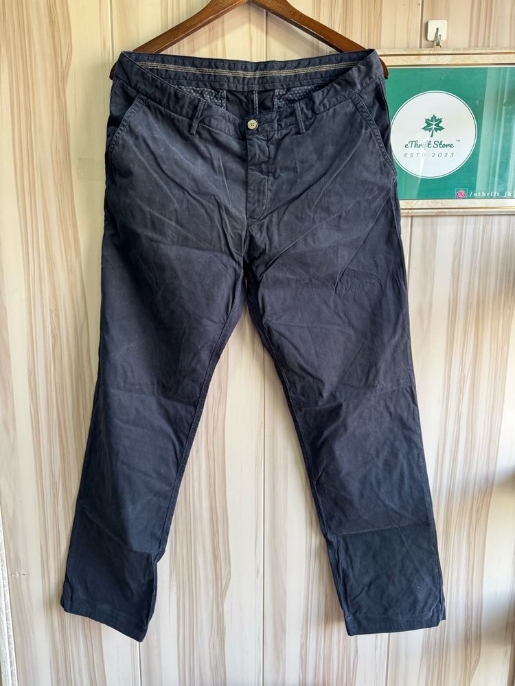 Massimo Dutti Navy Blue Regular Fit Jeans