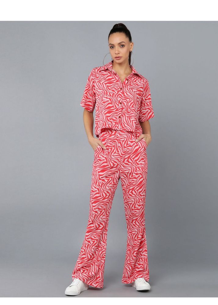 Red Zebra Print Two-Piece Set