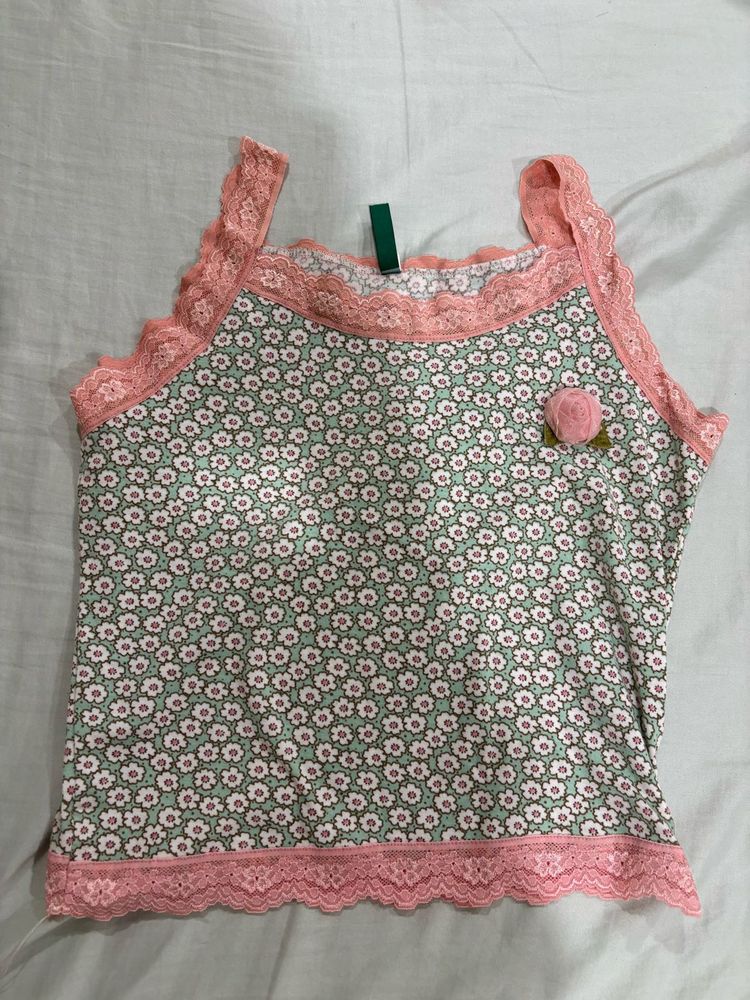Cute Floral Camisole Top
