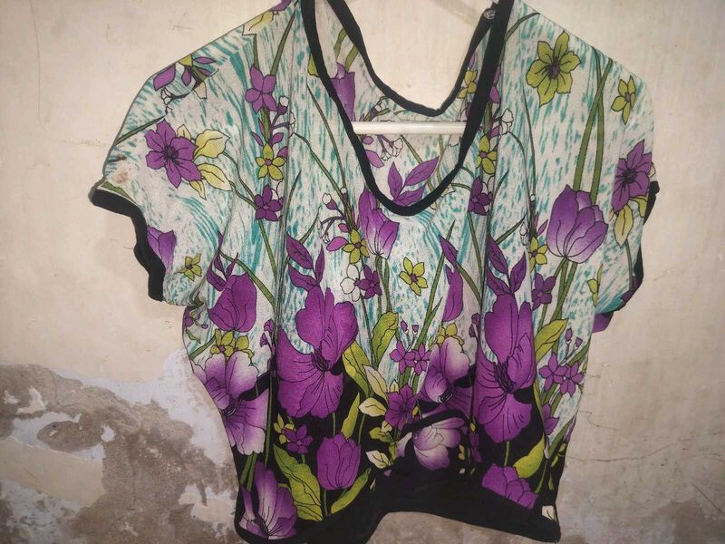Floral Print Loose Fit Top