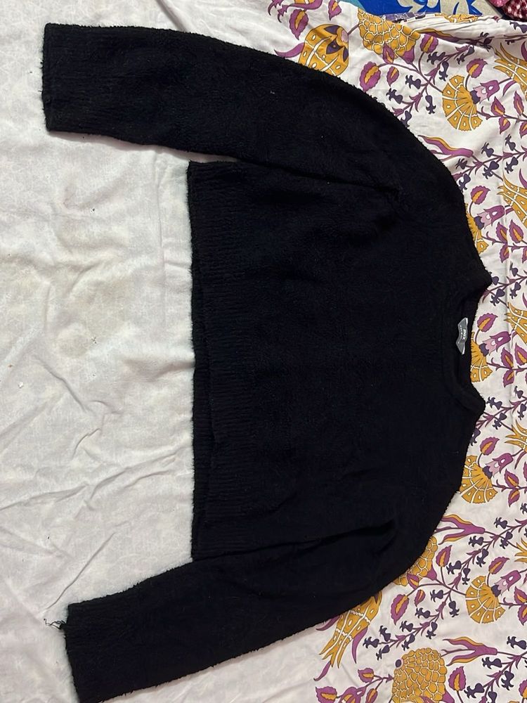 Cozy Black Knit Sweater