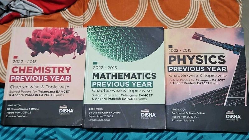Chemistry Maths Physics TS&amp;AP EAPCET Solved Papers