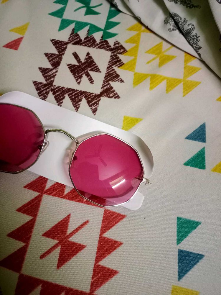 Retro Pink Tinted Sunglasses