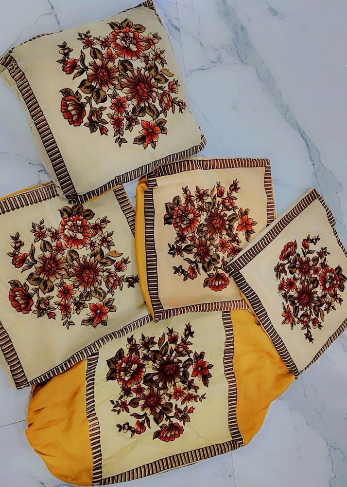Vintage Floral Cushion Covers Set of 5