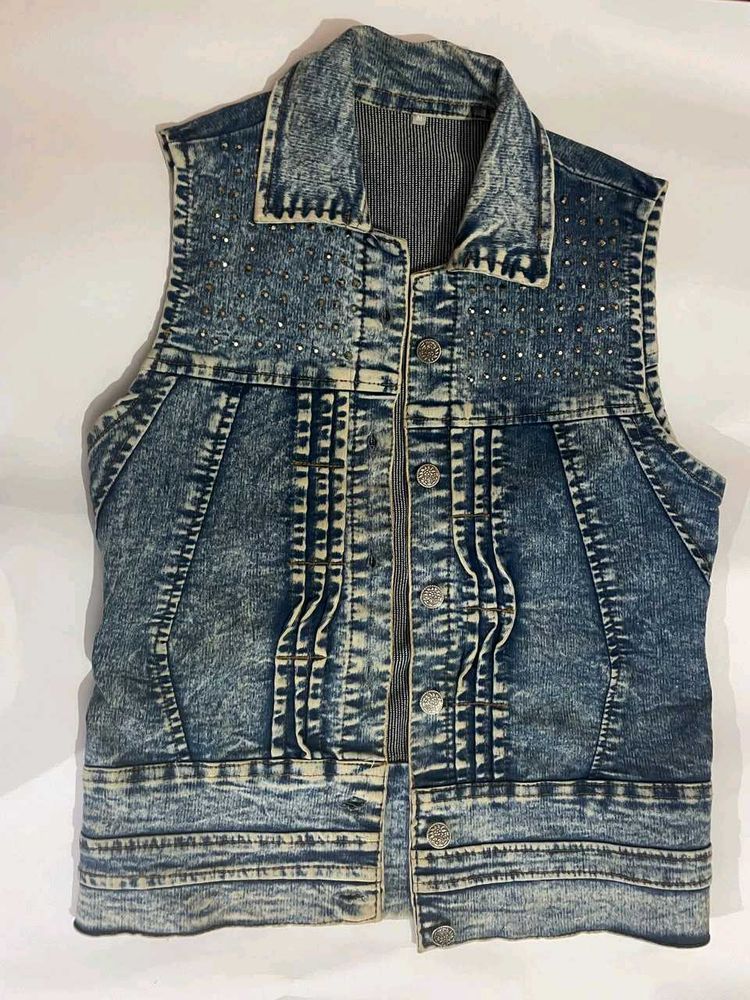 Sparkling Denim Vest