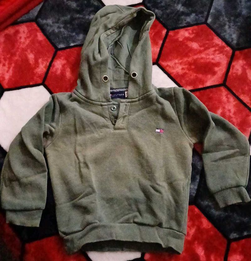 Boys' Green Tommy Hood Sweatshirt