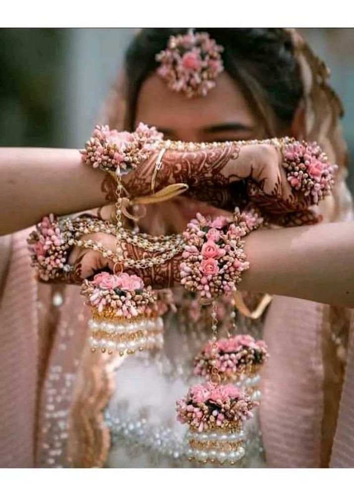 Bridal Floral Hand Jewelry Set