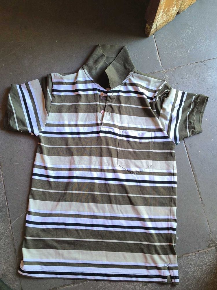Men's Striped Polo T-Shirt