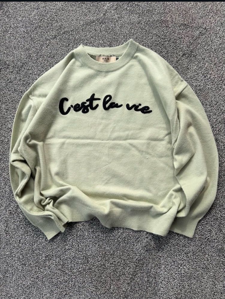 C'est la vie Embroidered Sweatshirt