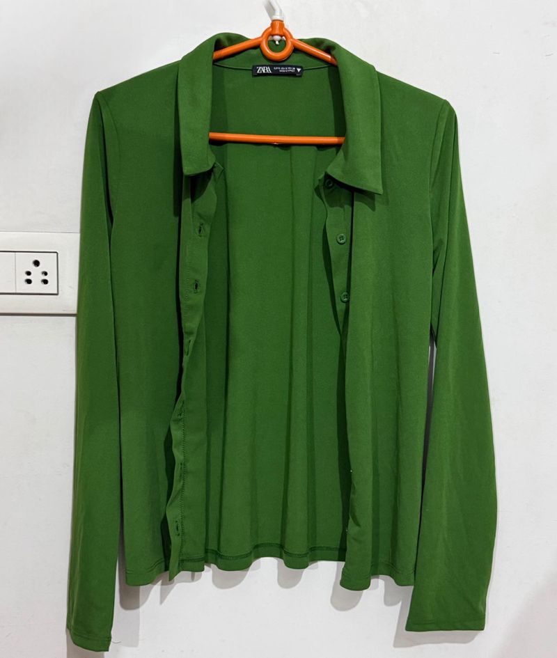 ZARA Green shirt size S