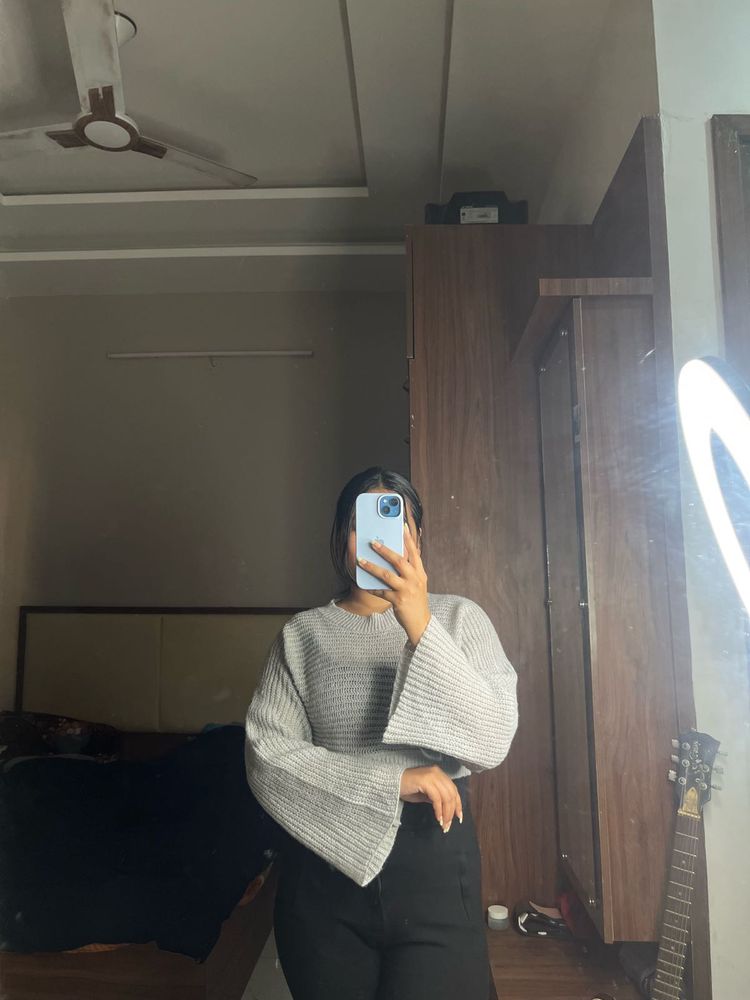 Bell Sleeve Knit Top