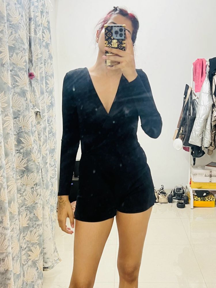 Chic Black Romper