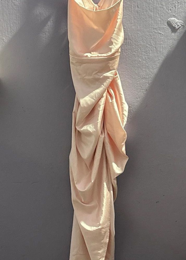 Elegant Drape Midi Dress
