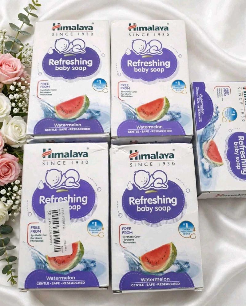 PACK OF 5 Himalaya Refreshing Baby Soap - Watermel
