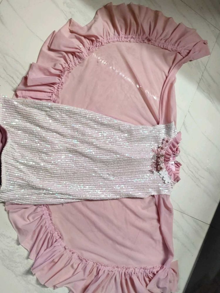 Pink Sequined Lehenga Choli