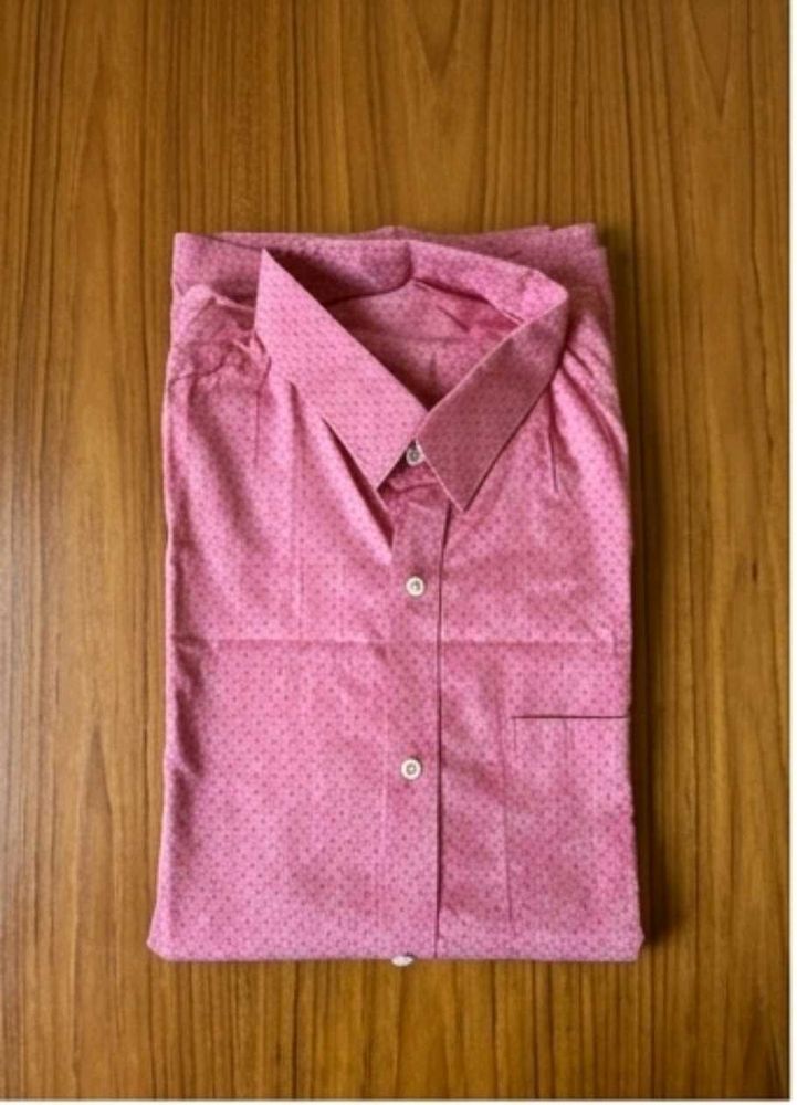 Men's Pink Printed Shirt
