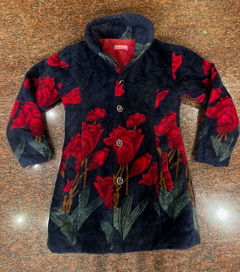 Floral Print Cozy Jacket