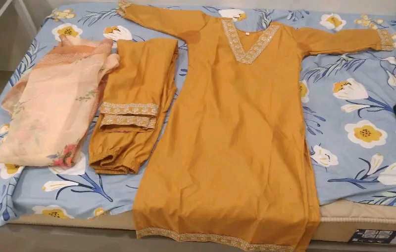 Yellow Kurta Set with Dupatta