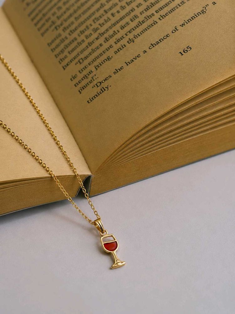 Wine Glass Pendant Necklace