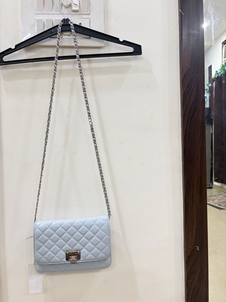 Quilted Chain Sling Bag