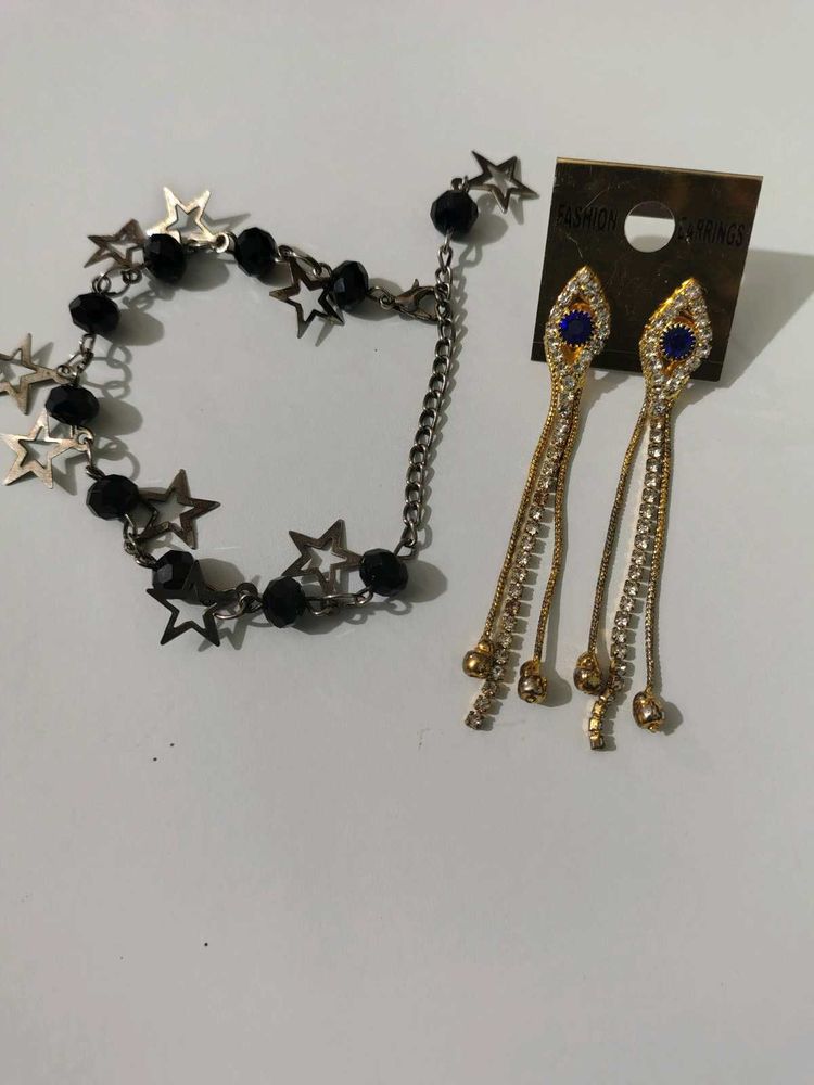 Star Bracelet and Dangle Earrings Set