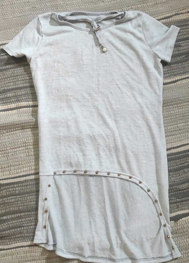 Sparkly Light Blue Tunic Dress