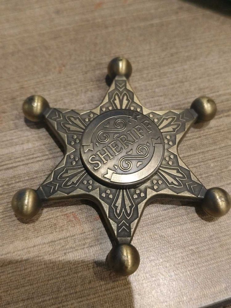 Vintage Sheriff Badge Fidget Spinner Toy